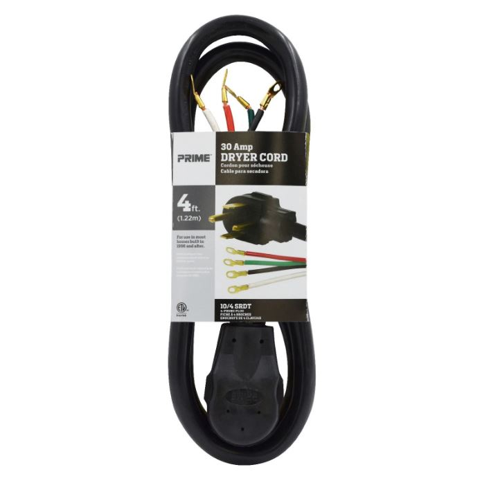 10/4 30 Amp 4-Wire Dryer Cord 10/4 30 Amp 4-Wire Dryer Cord